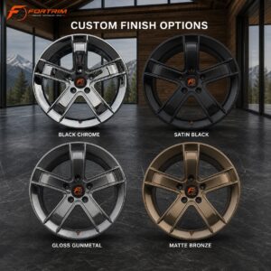 FT-111 Monarch Five-Spoke Black Chrome Two-Piece - view 3