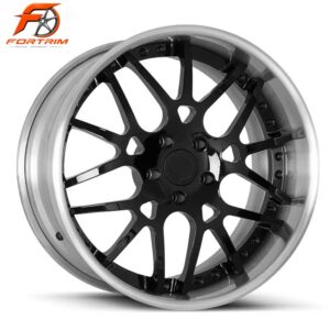 FORTRIM FT-C301 Gold Chrome Deep Lip custom forged wheel