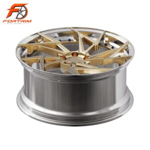 FORTRIM FT-C303 Gold Split-Spoke Hardware custom forged wheel