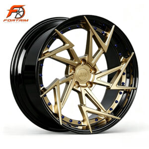 FORTRIM FT-C303 Gold Split-Spoke Hardware custom forged wheel