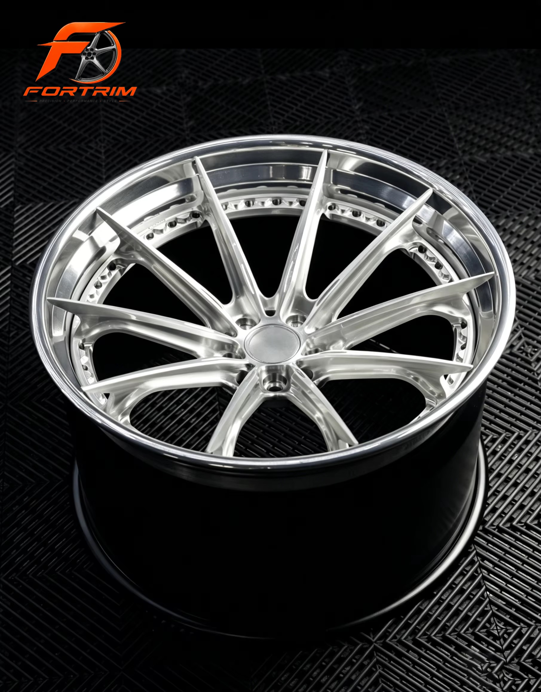 FORTRIM FT-M307 Brushed Silver Multi-Spoke